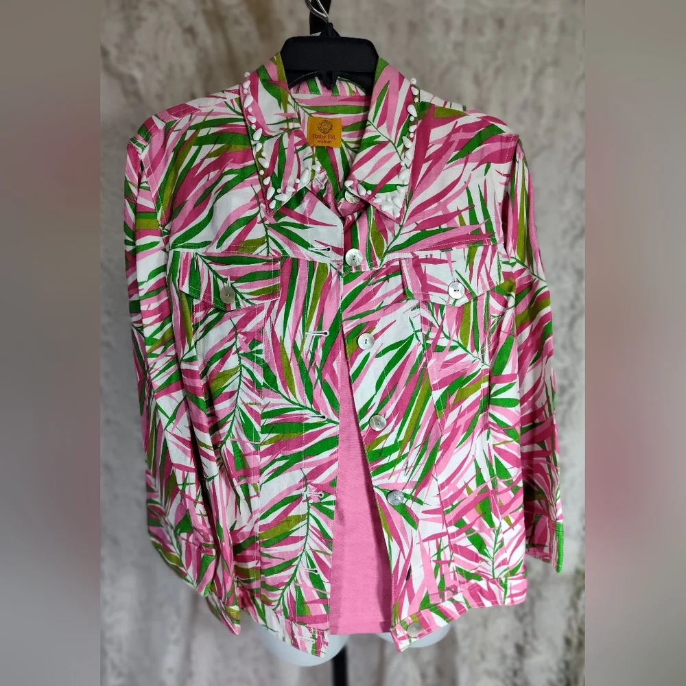 Ruby Rd Blouse Tank Top, green capris